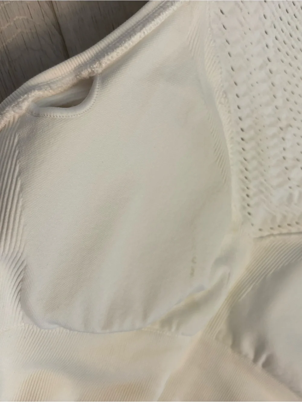 Athleta White Seamless Longline High Neck Sports Bra Size Large